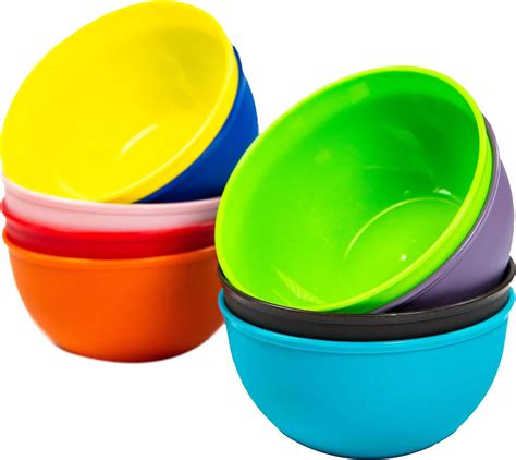 Youngever 10 Ounce Plastic Bowls Kids Plastic Bowls Set Of 9 In 9