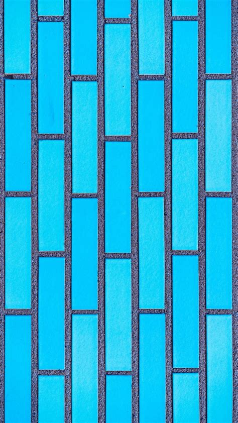 Download Wallpaper 938x1668 Wall Brick Texture Blue Iphone 876s6