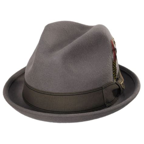 Brixton Hats Gain Wool Felt Fedora Hat Stingy Brim And Trilby