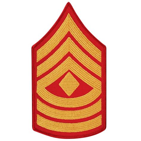 United States Marine Corps Usmc Chevron Gold Embroidered On Red 1st Sgt