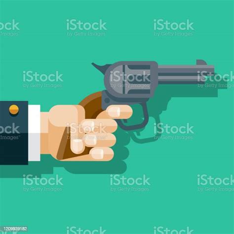 Hand Holding Gun Stock Illustration Download Image Now Adult