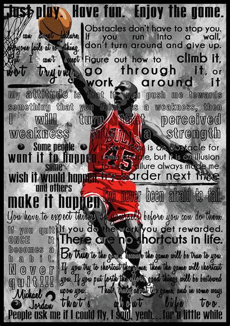 I've missed more than 9000 shots in my career. Michael Air Jordan Motivational Inspirational Independent Quotes 2 Poster by Diana Van