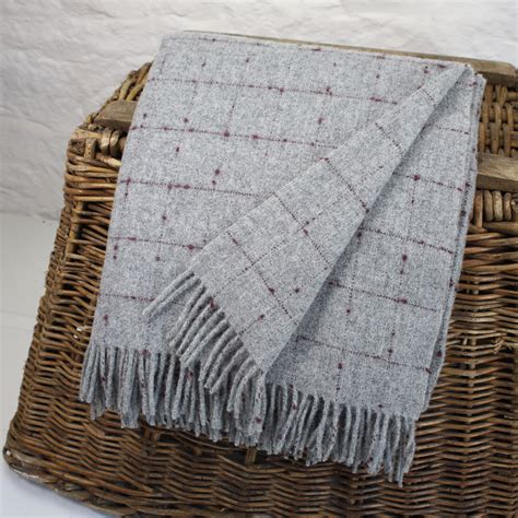 100 Wool Blanketthrow British Made Tweed Fabric Not Etsy