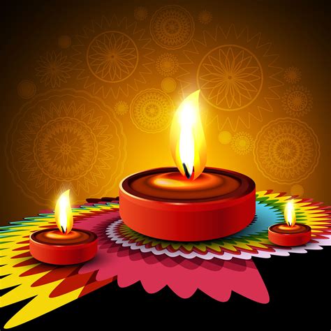 Happy Diwali Diya Oil Lamp Festival Background Illustration 250656