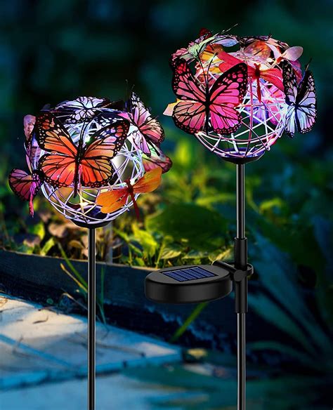 Solar Lights Outdoor Butterfly Lights Garden Decorative Solar Stake