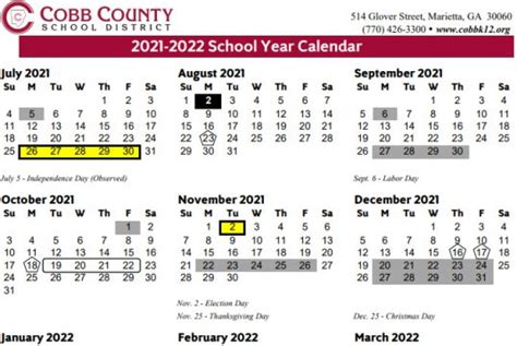 Cobb County 2022 23 School Calendar Printable Calendar 2022