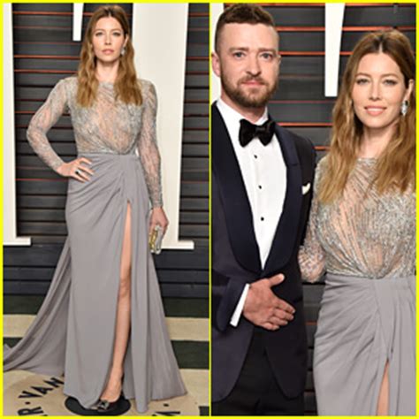 Justin Timberlake Jessica Biel Step Out At Oscars Vanity Fair Party Oscars