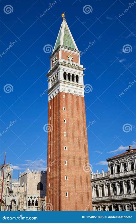 San Marco Campanile Bell Tower In Venice In A Sunny Day Stock Image