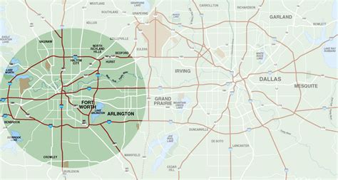 Fort Worth Surrounding Area Map Fort Worth Tx • Mappery