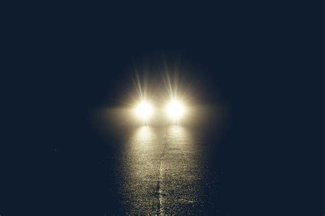 Car Headlights In The Night Day And Night Photography Car