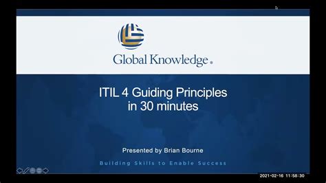 Itil 4 Guiding Principles In 30 Minutes Global Knowledge Youtube