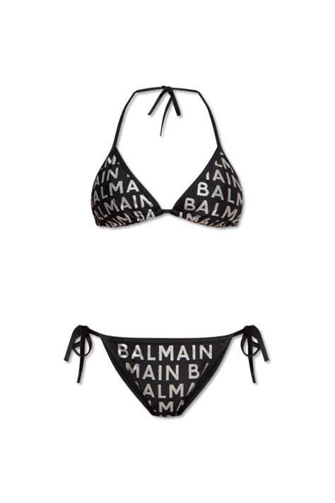 Balmain Logo Printed Bikini Womens Clothing Vitkac