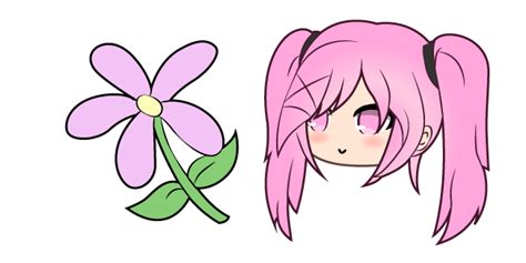 Gacha Life Sakura And Flower Cursor Custom Cursor