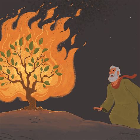God Spoke To Moses In The Burning Bush Archives Burning Bush Bible Illustrations Bible Lessons