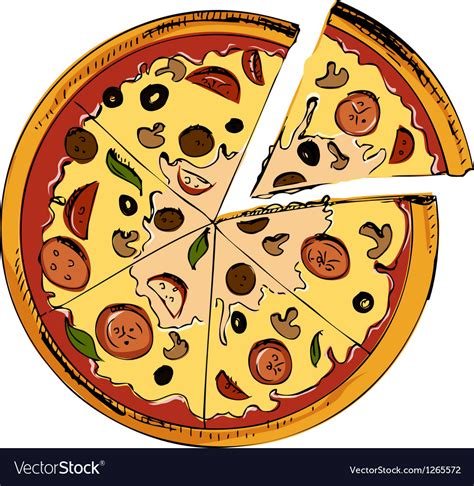 Sliced Pizza Icon Royalty Free Vector Image Vectorstock