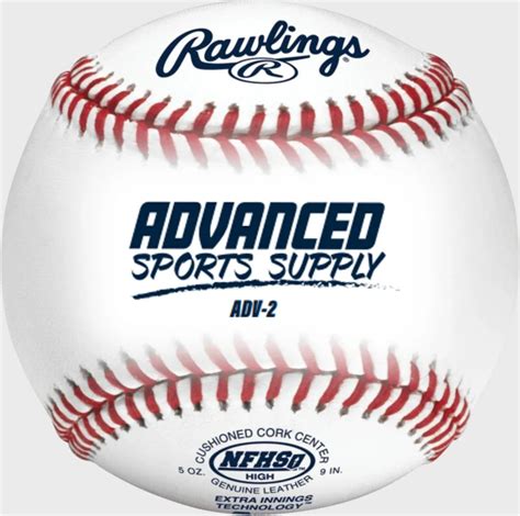 Rawlings Adv 2 Nfhs Full Grain Leather Baseball Zesty Sports