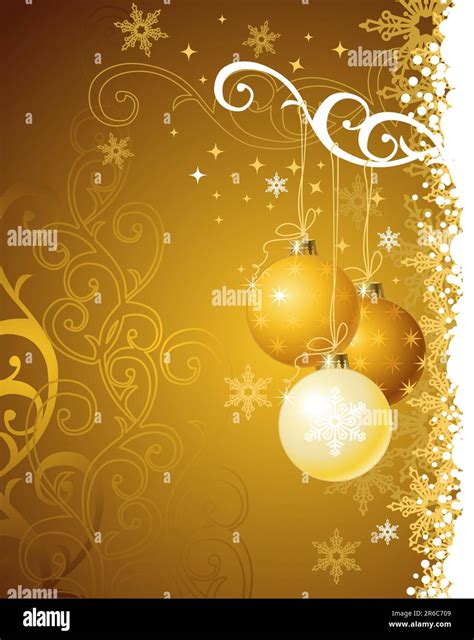 Gold Christmas Background Vector Illustration Stock Vector Image
