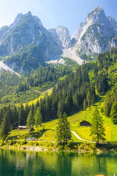 Vorderer Gosausee Lake In Austrian Alps Stock Photo Image Of Nature