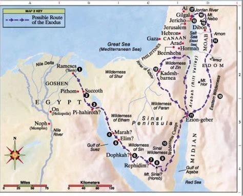 Maps Of The The Israel Wanderings Map Bible Mapping Bible Exodus