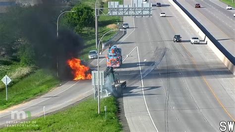 State Patrol No Injuries In Fiery Crash Along I 35 Near Forest Lake