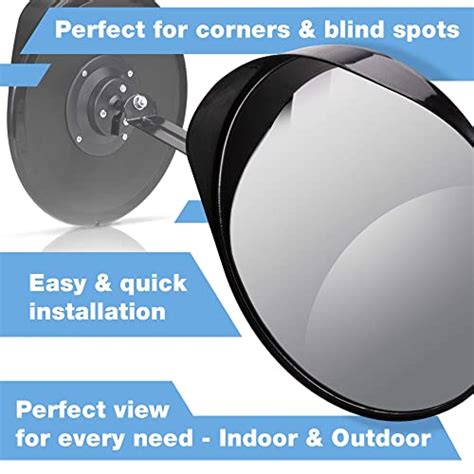 Kiloxa Convex Security Mirror Traffic Curved Wide Angle Mirror For Garages Driveways