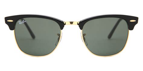 ray ban rb3016 clubmaster w0365 sunglasses in gold smartbuyglasses usa