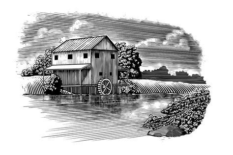 Grist Mill Stock Illustrations 36 Grist Mill Stock Illustrations