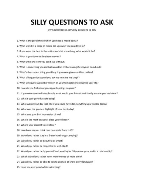30 Hilarious Silly Questions To Ask Heres A Great List