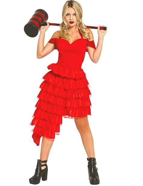 Verrücktes Harlekinkostüm für Teenager Mädchen rot günstige Faschings