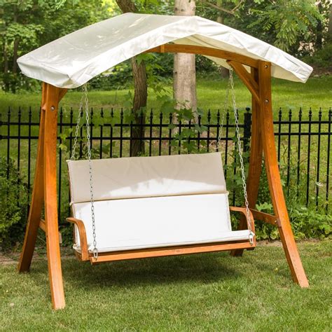 Find your favorite porch swings at wayfair. Top 30 of Canopy Patio Porch Swing With Stand