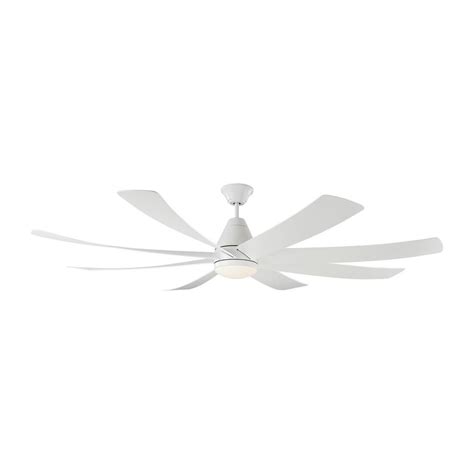 Monte Carlo Kingston 72 In Integrated Led Matte White Ceiling Fan With