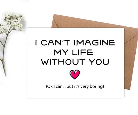 I Cant Imagine My Life Without You Naughty Valentines Day Card