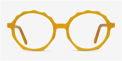 Anemone Geometric Clear Yellow Glasses For Women Eyebuydirect