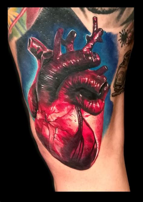 Realistic Heart Tattoo From Bence Realistic Heart Tattoo Tattoos Heart Tattoo