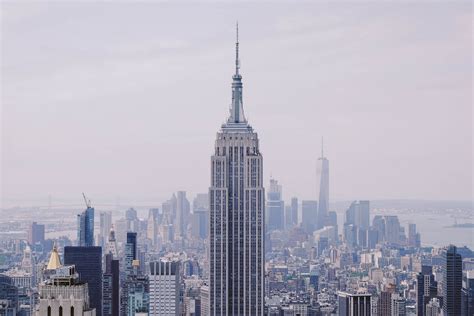 The Empire State Building In Midtown Manhattan New York City On A