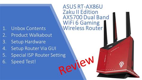 ASUS RT AX 86U AX5700 Dual Band Wifi 6 Gaming Wireless Router Unbox