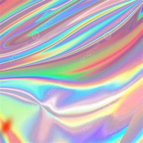 Holographic Iridescent Color Wrinkled Foil 80s Abstract Art Png