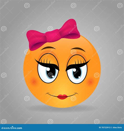 Female Happy Face Emoticon