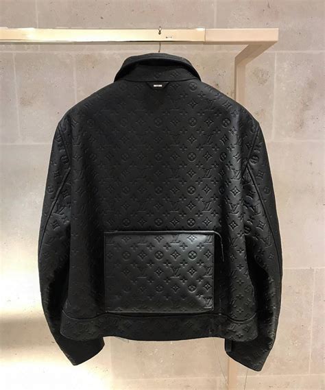 Lv Leather Jacket Womens Wide