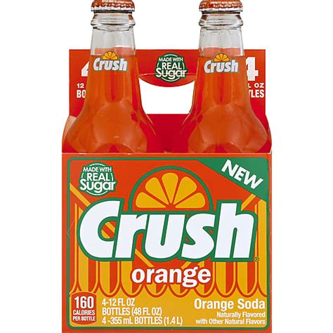 Orange Crush Orange Soda 4 Pk Fruit Flavors Market Basket