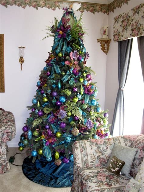 attaractive peacock christmas tree decorations ideas decoration love