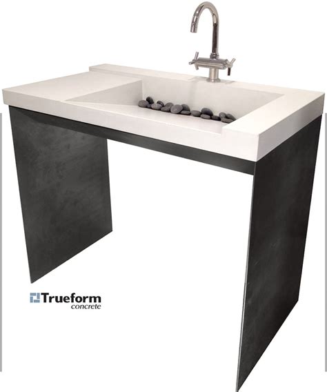 Ada Compliant Sink Concrete On A Steel Base Could Be For Indoor
