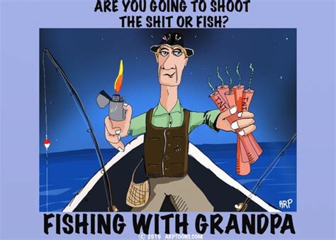 Fishing With Grandpa Von Tonyp Sport Cartoon Toonpool