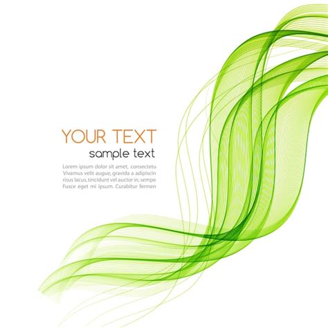 Premium Vector Abstract Motion Smooth Color Wave Curve Green Lines