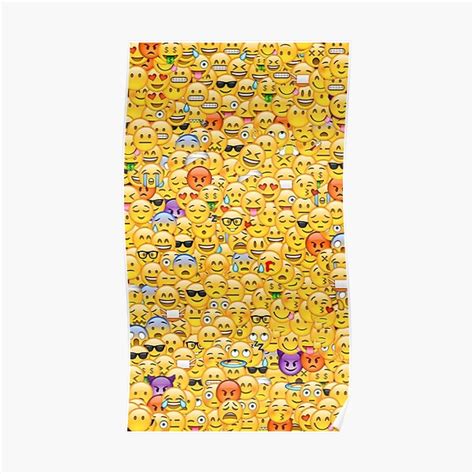 Doodle Art Emojis Poster For Sale By Sekandortui Redbubble