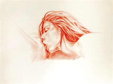Red Head Lesbian Art Colored Pencil Drawing Etsy