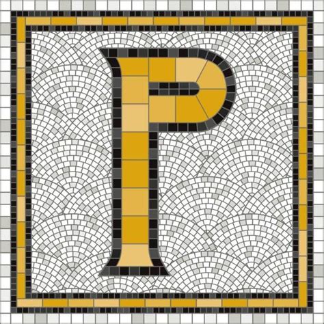 Buchstabe Letter P Mosaik Mosaic Typography Letters Abc