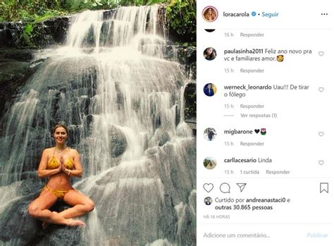Carolina Dieckmann Posa Só De Biquíni Em Cachoeira E Arranca Suspiro De Fãs De Tirar O Fôlego