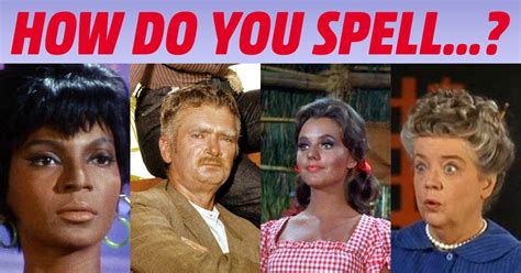 Can You Spell These Easy Names Of Sixties Tv Characters