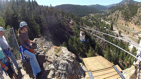 Zipline In Colorado At Ava Zipline Idaho Springs Co Tower 1 Youtube